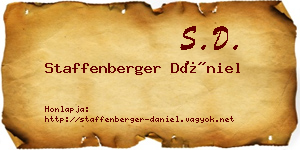 Staffenberger Dániel névjegykártya